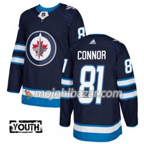 Dresovi Winnipeg Jets Kyle Connor 81 Adidas 2017-2018 Navy Plava Authentic - Dječji